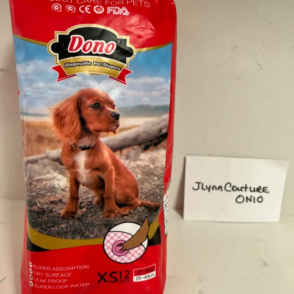 NEW Donó Pet Disposable Pet Diapers XS,NEW 12 pack Dono diapers